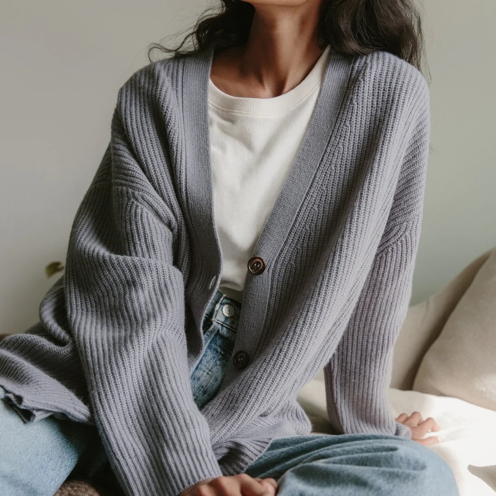 RARE NWOT Jenni Kayne Cashmere Cocoon in Dusty Blue XXS